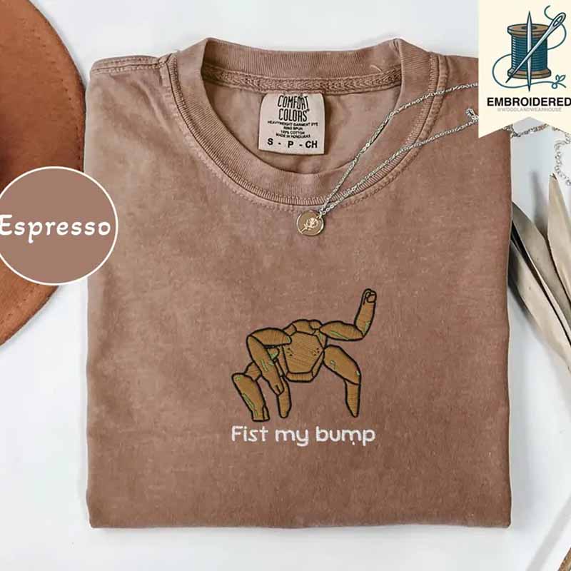 Embroidered Fist my bump Rocky Shirt