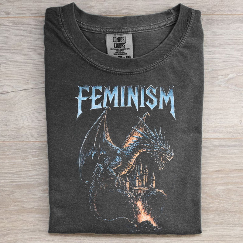 Vintage Feminism Dragon Shirt