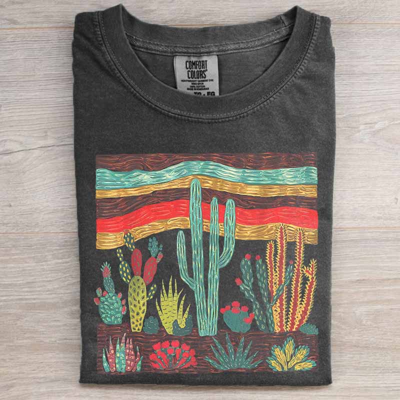 Retro Desert Cactus Boho Shirt