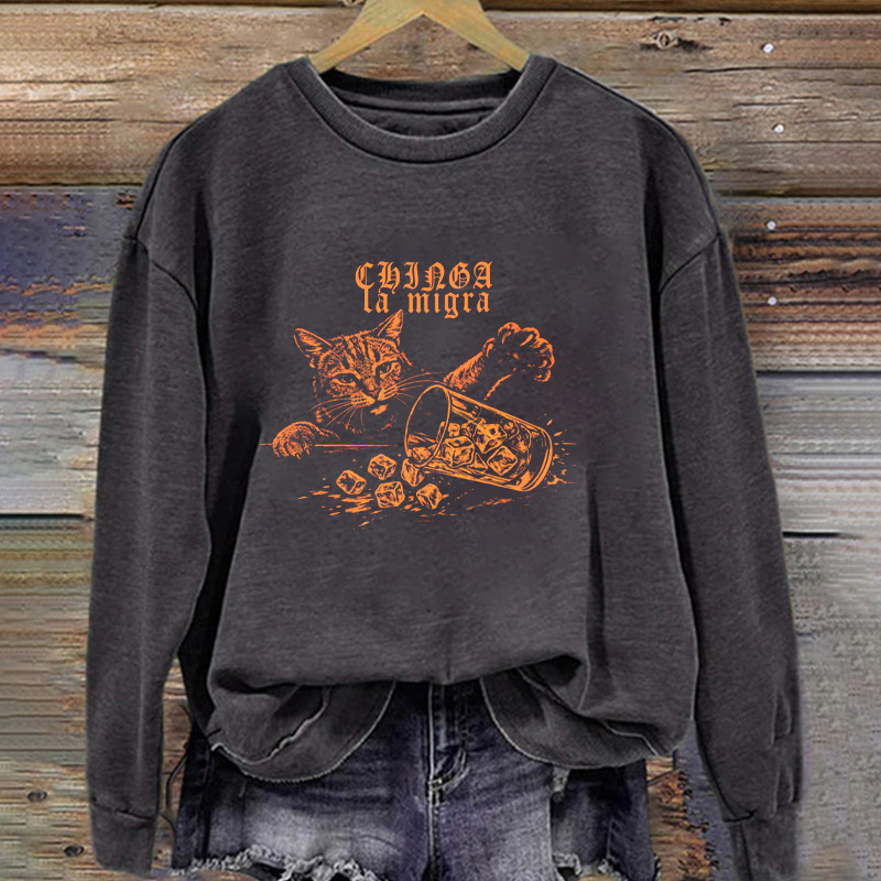 Chinga la migra Cat anti-ICE Sweatshirt