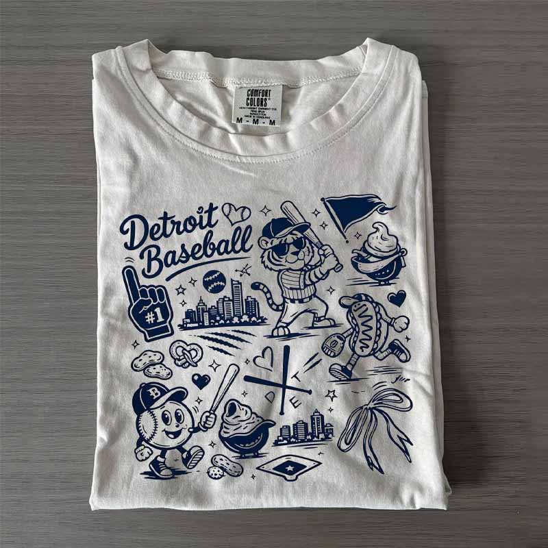 Detroit Baseball Game Day T-shirt