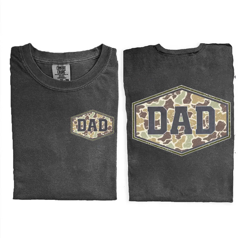 Retro Camouflage Dad Shirt