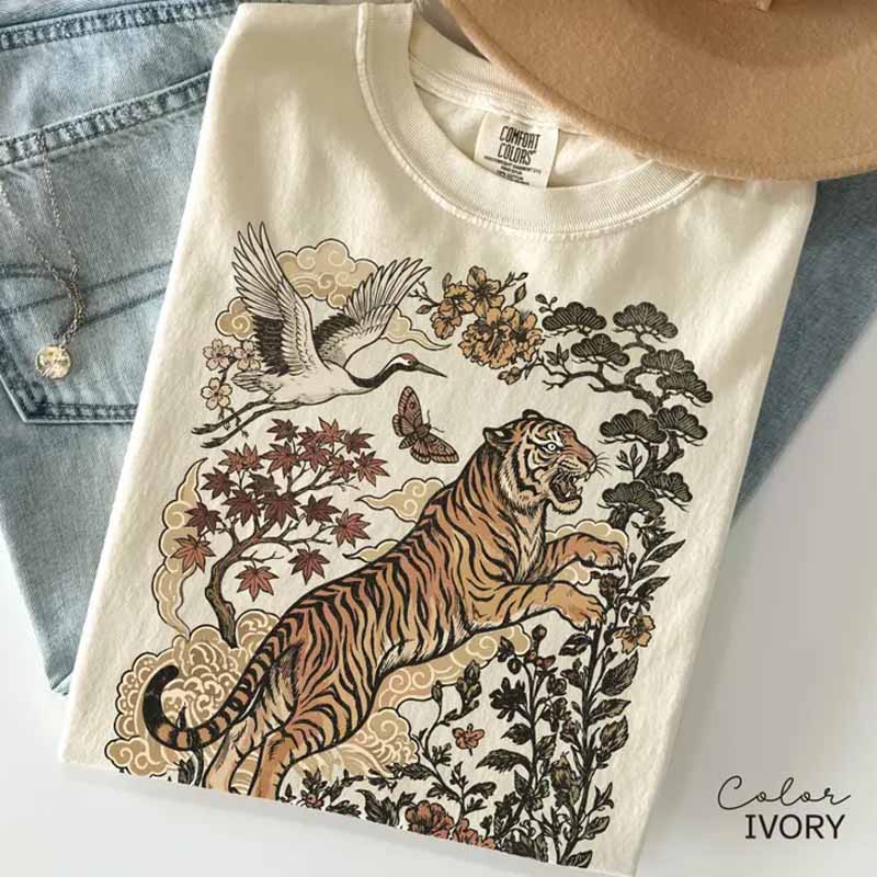 Retro Tiger Boho Shirt