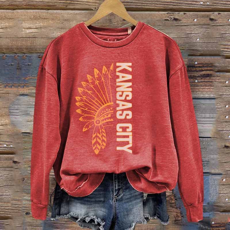 Kansas City Retro Football Sweatshirt