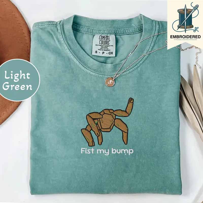 Embroidered Fist my bump Rocky Shirt