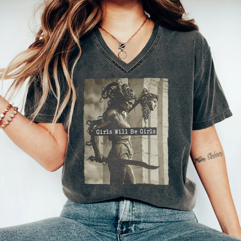 Girls will be Girls Vneck T-shirt