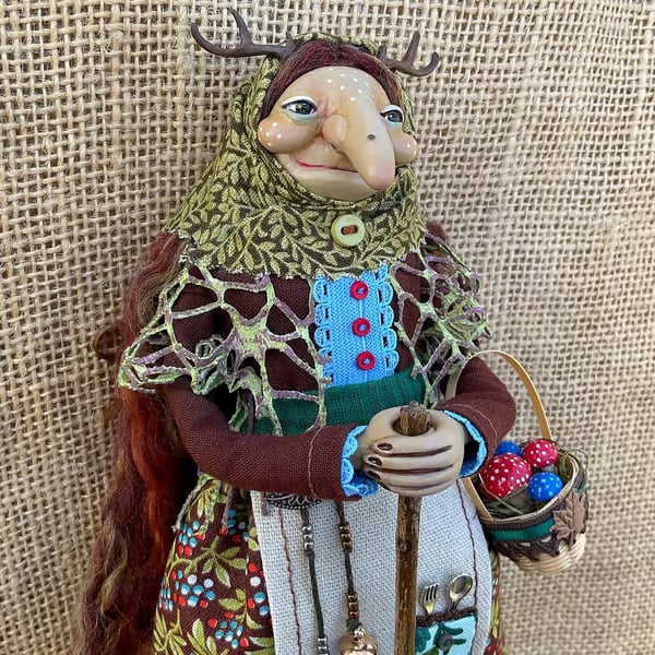Handmade Kitchen Witch Doll