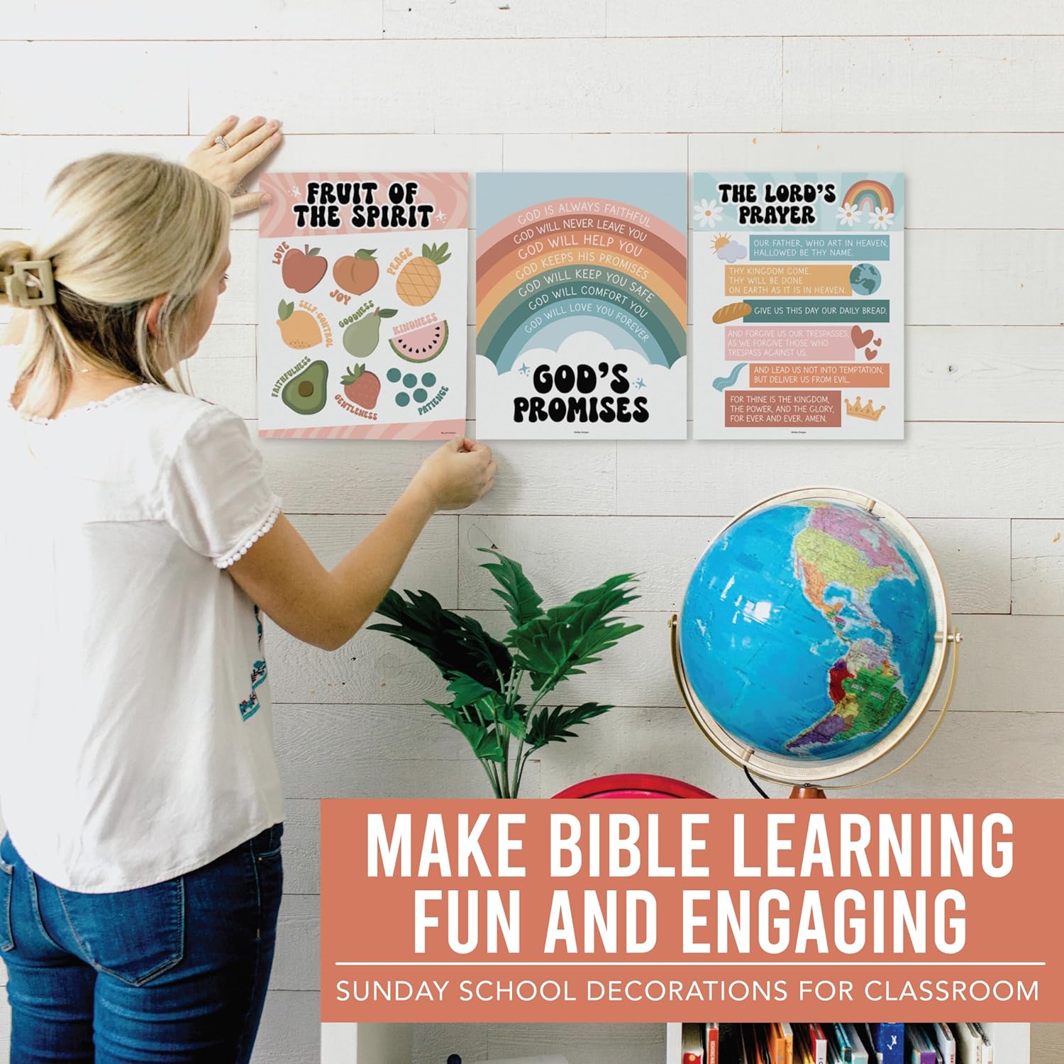 CHRISTIAN POSTERS FOR KIDS - 9 POSTERS INCLUDED