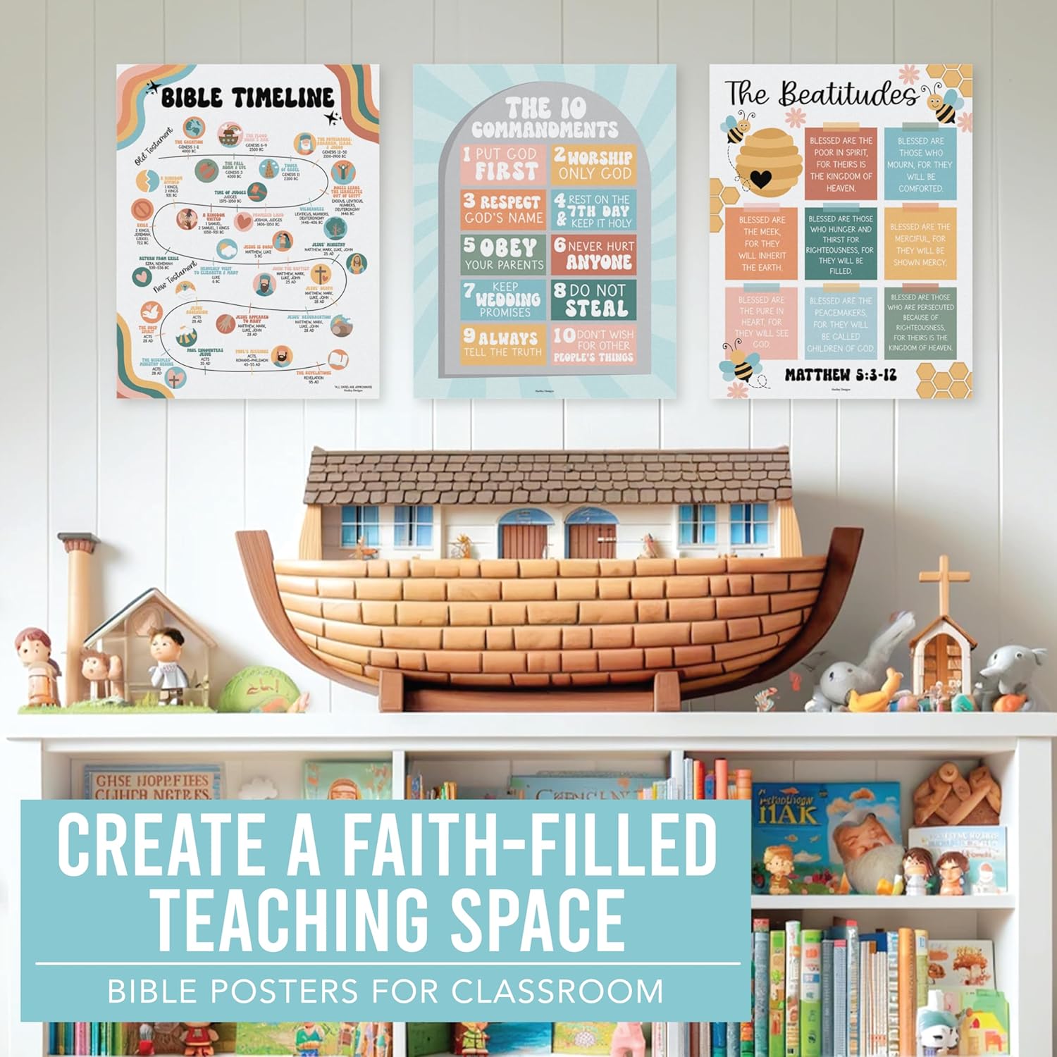 CHRISTIAN POSTERS FOR KIDS - 9 POSTERS INCLUDED