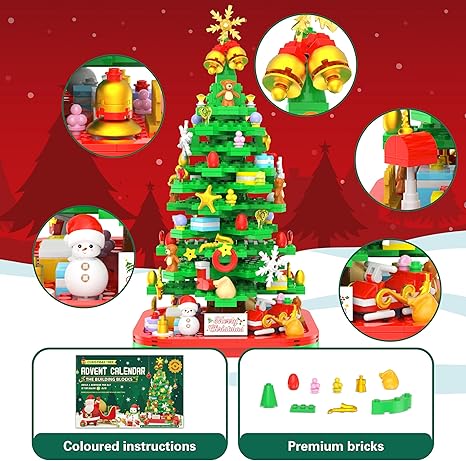 🎄Advent Calendar 2024 Building Blocks Kit - Christmas Tree