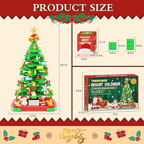 🎄Advent Calendar 2024 Building Blocks Kit - Christmas Tree
