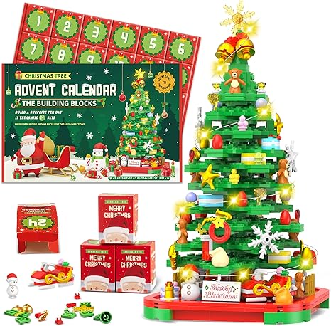 🎄Advent Calendar 2024 Building Blocks Kit - Christmas Tree