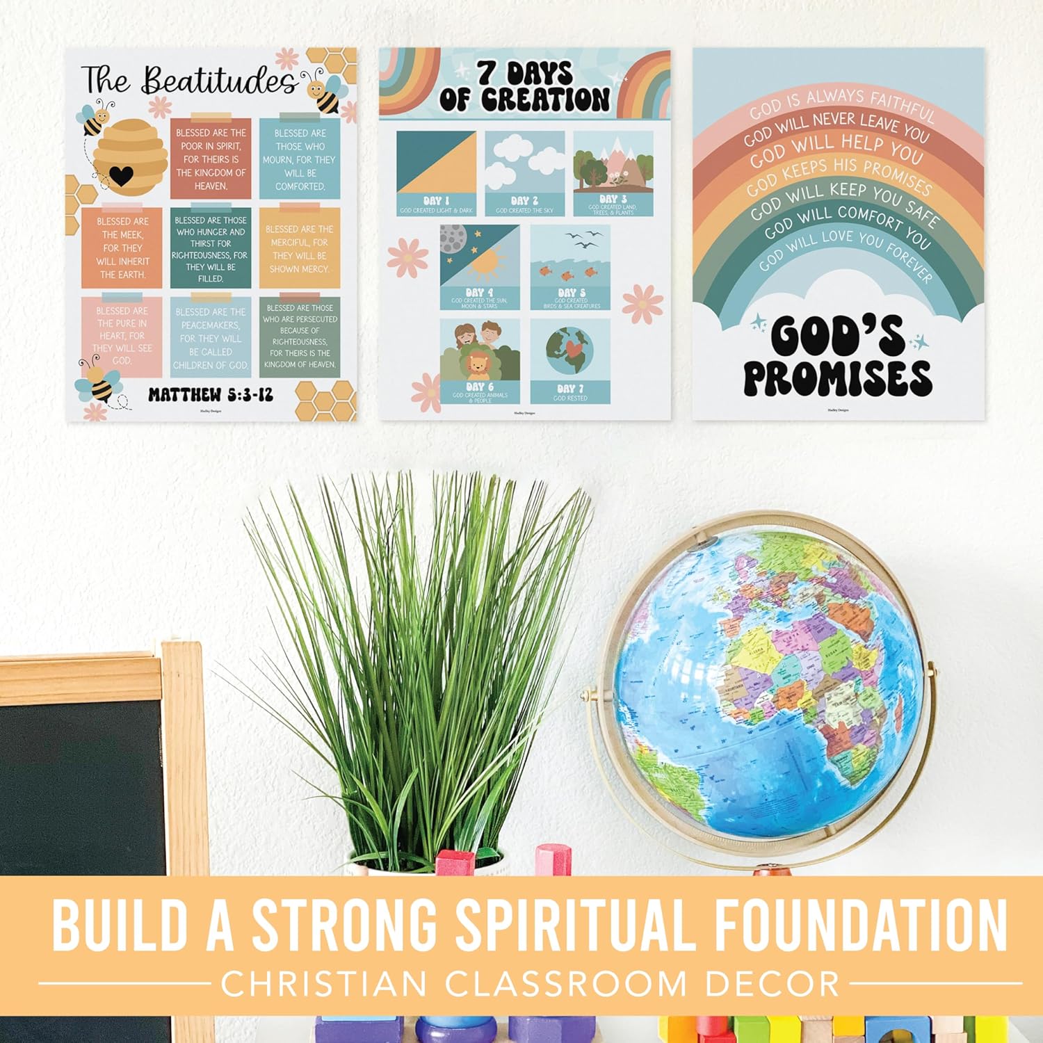 CHRISTIAN POSTERS FOR KIDS - 9 POSTERS INCLUDED