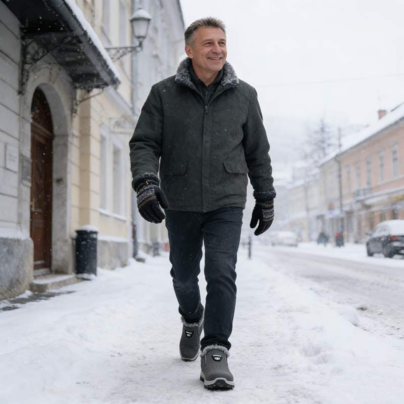 【🎁50% zľava dnes - Nenechajte si to ujsť】Ergonomické zimné topánky - vlnená podšívka 🐏 Protišmykové, vodeodolné, teplé 👞 - ✅️ Účinná podpora chodidiel, zmierňuje bolesť