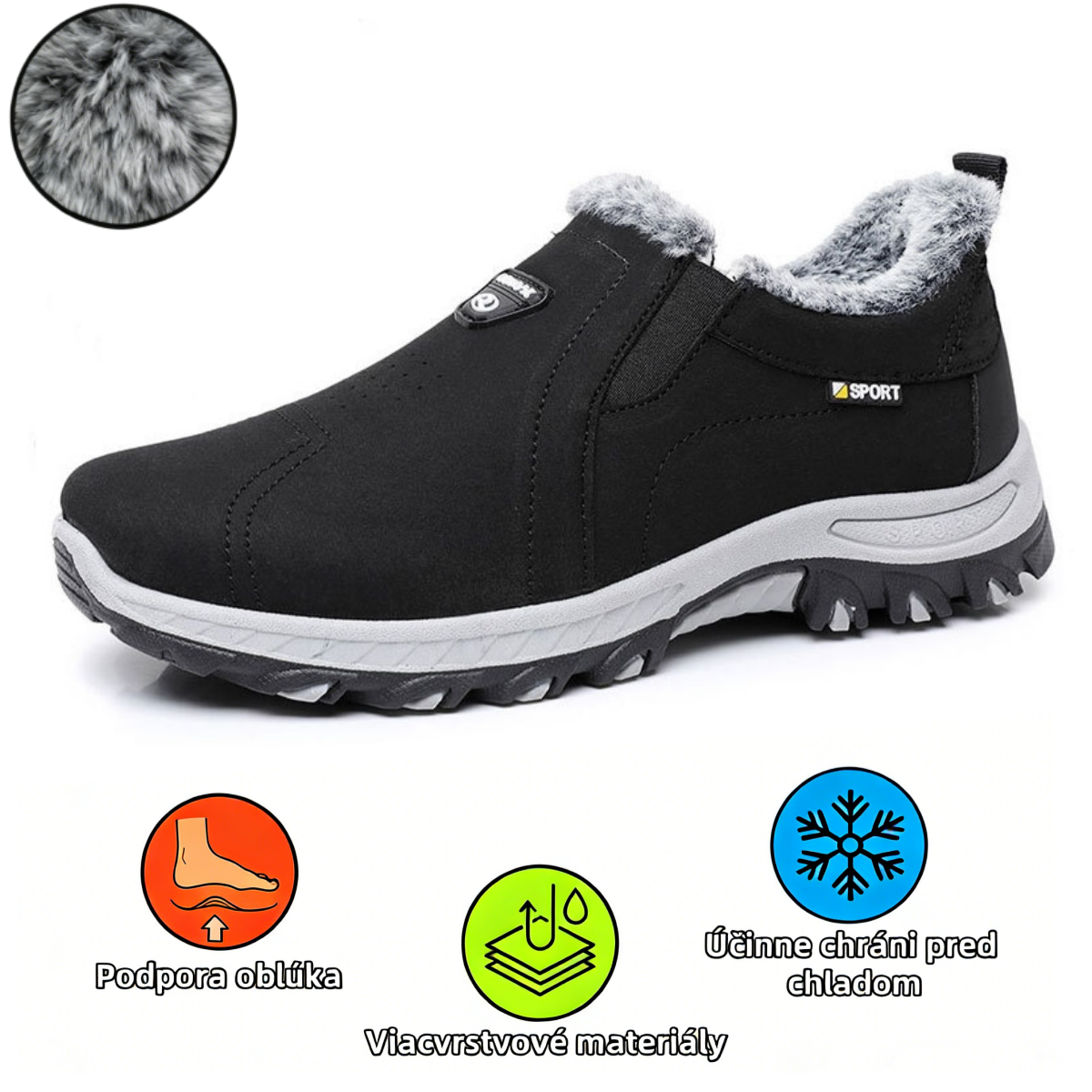 【🎁50% zľava dnes - Nenechajte si to ujsť】Ergonomické zimné topánky - vlnená podšívka 🐏 Protišmykové, vodeodolné, teplé 👞 - ✅️ Účinná podpora chodidiel, zmierňuje bolesť