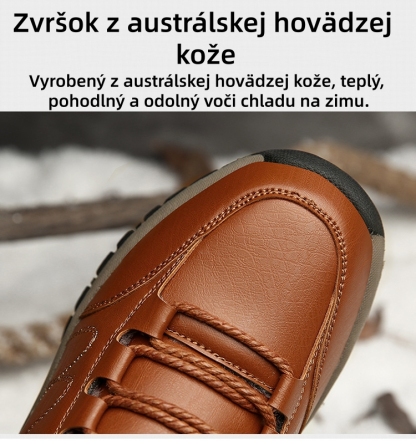 ⏰ Len dnes: 70 % zľava – nenechajte si ujsť! 🐂 Vylepšené ortopedické zimné topánky pre mužov, vyrobené z pravej austrálskej hovädzej kože a ovčej vlny. 👞 Ručne šité ✅ – Účinne zmierňujú nepohodlie nôh.
