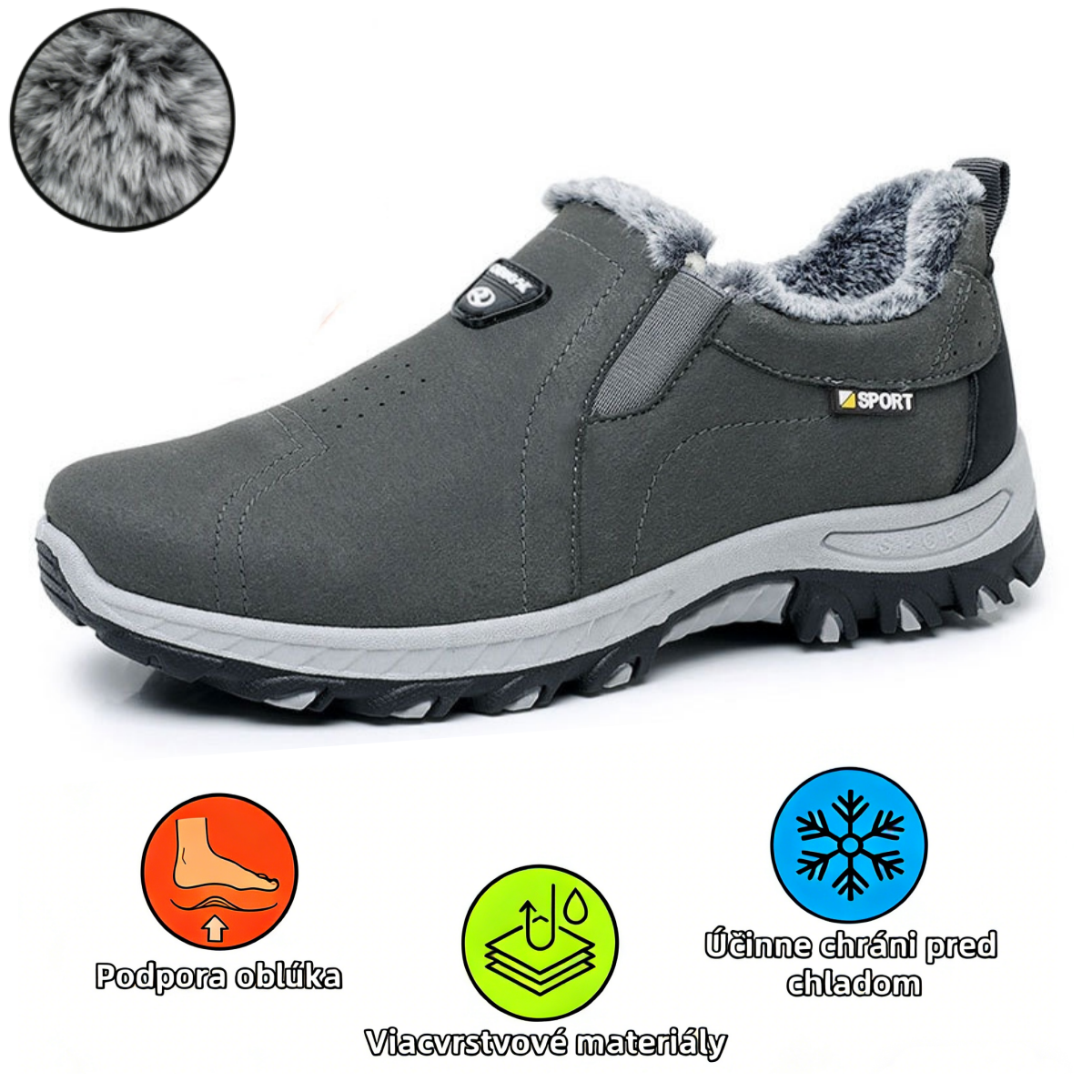 【🎁50% zľava dnes - Nenechajte si to ujsť】Ergonomické zimné topánky - vlnená podšívka 🐏 Protišmykové, vodeodolné, teplé 👞 - ✅️ Účinná podpora chodidiel, zmierňuje bolesť