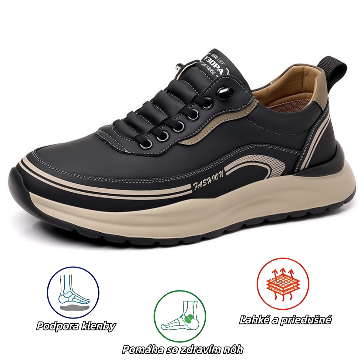 【❗️Dnešná špeciálna ponuka - 50% zľava - Nenechajte si ju ujsť】Ergonomická vychádzková obuv - ✅️Koriguje držanie tela pri chôdzi - Nepremokavá a protišmyková - Ručne šitá z prémiovej kože👞