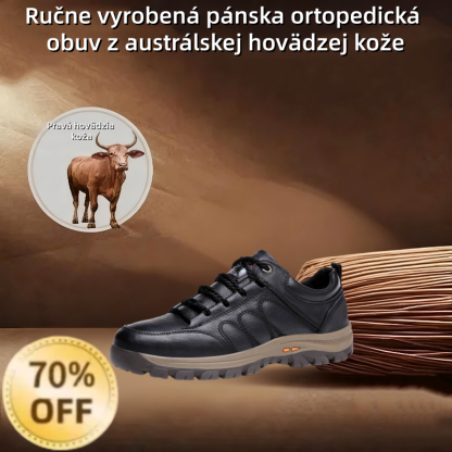 ⏰ Vianočný mega výpredaj: 70% zľava – Nenechajte si to ujsť! 🐂 Vylepšená pánska ortopedická obuv vyrobená z pravej austrálskej hovädzej kože. 👞 Ručne šitá. ✅ - Účinne zmierňuje bolesť nôh.