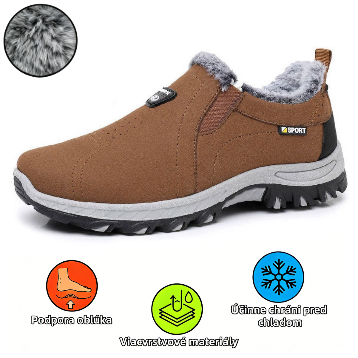 【🎁50% zľava dnes - Nenechajte si to ujsť】Ergonomické zimné topánky - vlnená podšívka 🐏 Protišmykové, vodeodolné, teplé 👞 - ✅️ Účinná podpora chodidiel, zmierňuje bolesť