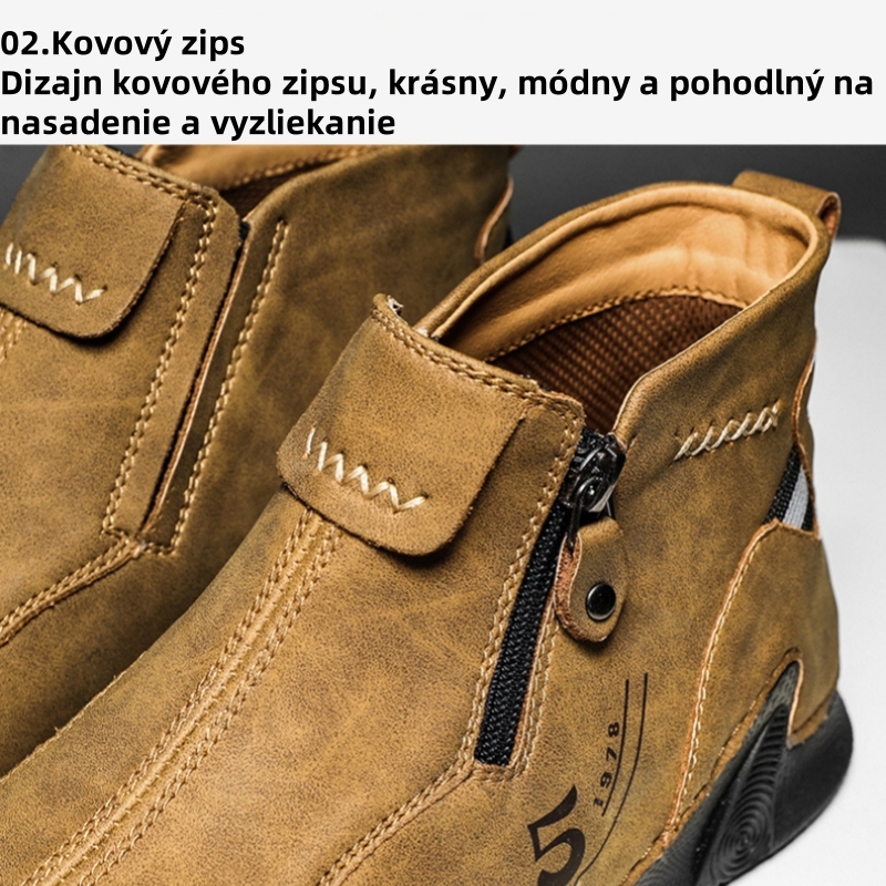 【🎁Dnes zľava 50% – nenechajte si to ujsť】 Ergonomicky navrhnutá zimná teplá ortopedická obuv – kvalitná koža + ručné šitie 👞