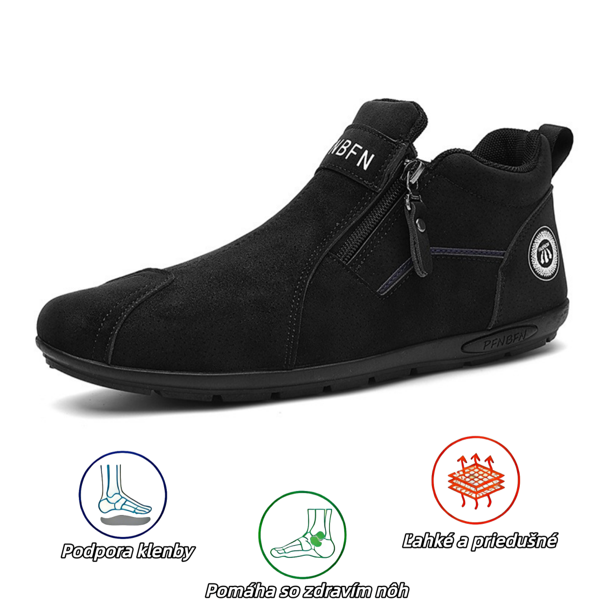 ⏰ Dnes zľava 70 % – Nenechajte si to ujsť! ⬛ – Novo vylepšené ortopedické semišové topánky, mäkké a pohodlné, ľahko sa obúvajú a vyzúvajú, vodeodolné a protišmykové💧 – Zmierňuje bolesť nôh🦶