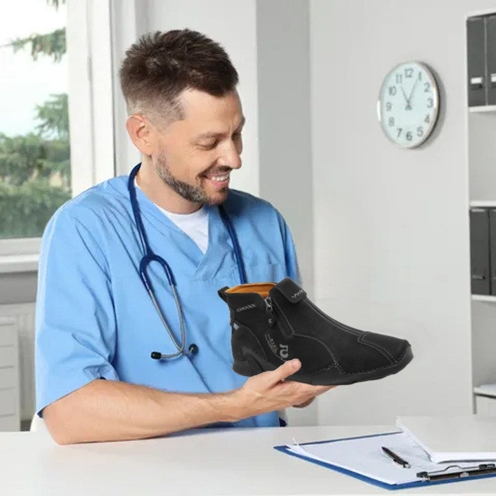 【🎁Dnes zľava 50% – nenechajte si to ujsť】 Ergonomicky navrhnutá zimná teplá ortopedická obuv – kvalitná koža + ručné šitie 👞