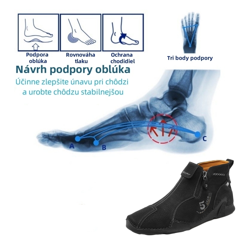 【🎁Dnes zľava 50% – nenechajte si to ujsť】 Ergonomicky navrhnutá zimná teplá ortopedická obuv – kvalitná koža + ručné šitie 👞