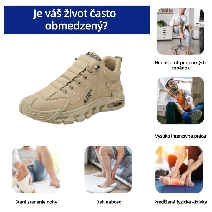 【⏰Dnešná špeciálna ponuka: 70% zľava - Nenechajte si ju ujsť】Ergonomické turistické topánky - ✅️Korigujú držanie tela pri chôdzi - Nepremokavé a protišmykové 👞Vyrobené z prémiovej kože