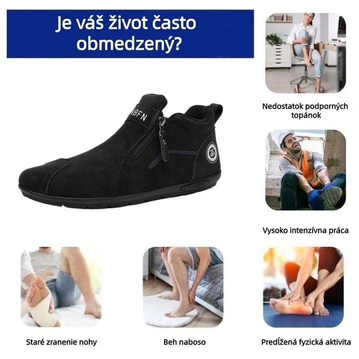 ⏰ Dnes zľava 70 % – Nenechajte si to ujsť! ⬛ – Novo vylepšené ortopedické semišové topánky, mäkké a pohodlné, ľahko sa obúvajú a vyzúvajú, vodeodolné a protišmykové💧  – Zmierňuje bolesť nôh🦶