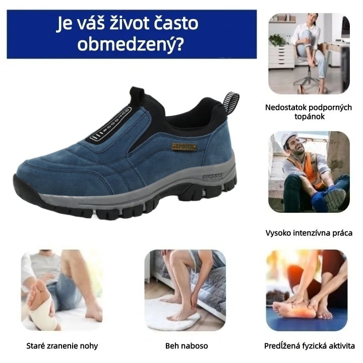 [⏰50% zľava dnes - nenechajte si ujsť] Ergonomické turistické topánky - prémiová koža + ručne šité 👞