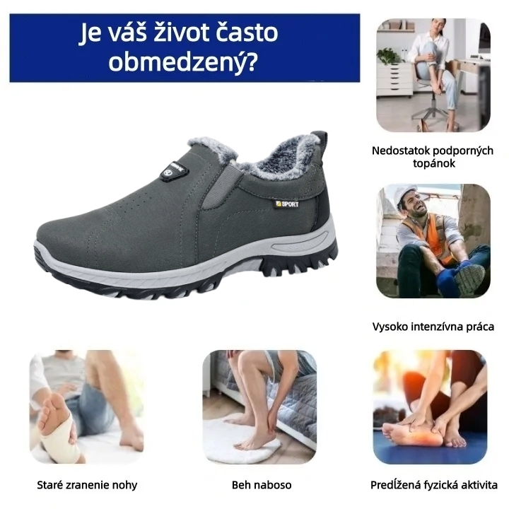 【🎁50% zľava dnes - Nenechajte si to ujsť】Ergonomické zimné topánky - vlnená podšívka 🐏 Protišmykové, vodeodolné, teplé 👞 - ✅️ Účinná podpora chodidiel, zmierňuje bolesť