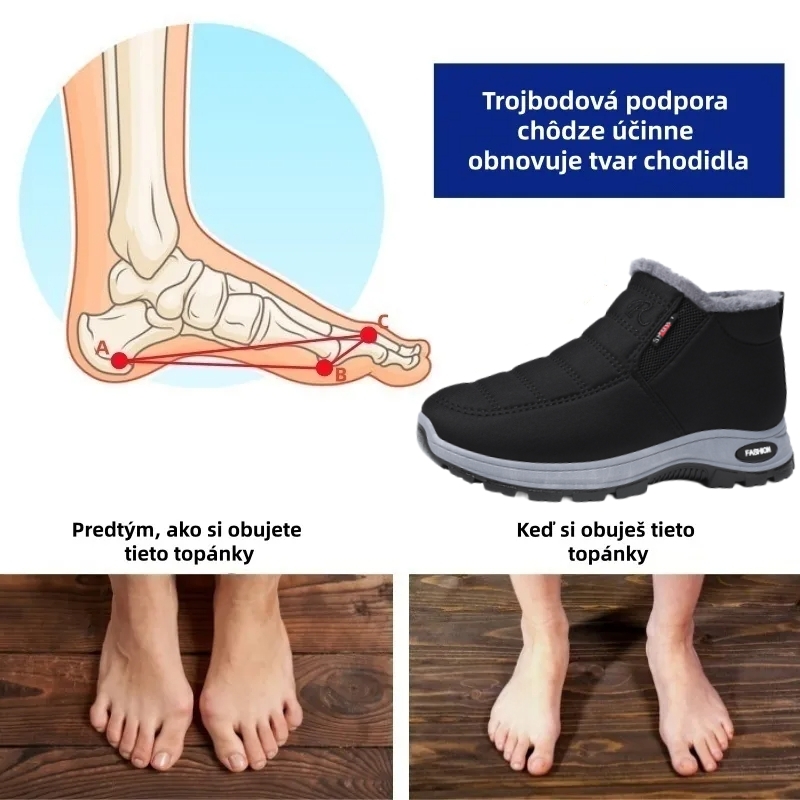【❗️Dnešná špeciálna ponuka - zľava 70 % - Nenechajte si ju ujsť】Ergonomické vlnené čižmy - ✅️Korigujú držanie tela pri chôdzi - Teplé, odolné, vodeodolné a protišmykové👞