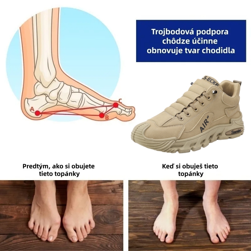 【⏰Dnešná špeciálna ponuka: 70% zľava - Nenechajte si ju ujsť】Ergonomické turistické topánky - ✅️Korigujú držanie tela pri chôdzi - Nepremokavé a protišmykové 👞Vyrobené z prémiovej kože