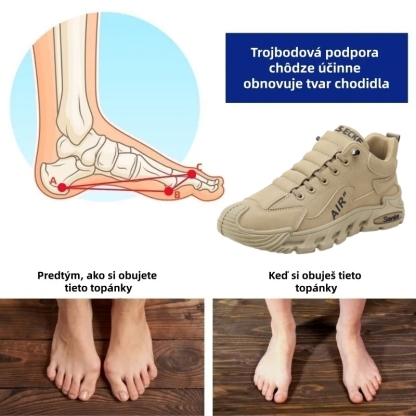 【⏰Dnešná špeciálna ponuka: 70% zľava - Nenechajte si ju ujsť】Ergonomické turistické topánky - ✅️Korigujú držanie tela pri chôdzi - Nepremokavé a protišmykové 👞Vyrobené z prémiovej kože