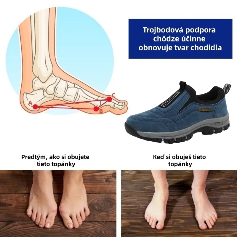 [⏰50% zľava dnes - nenechajte si ujsť] Ergonomické turistické topánky - prémiová koža + ručne šité 👞