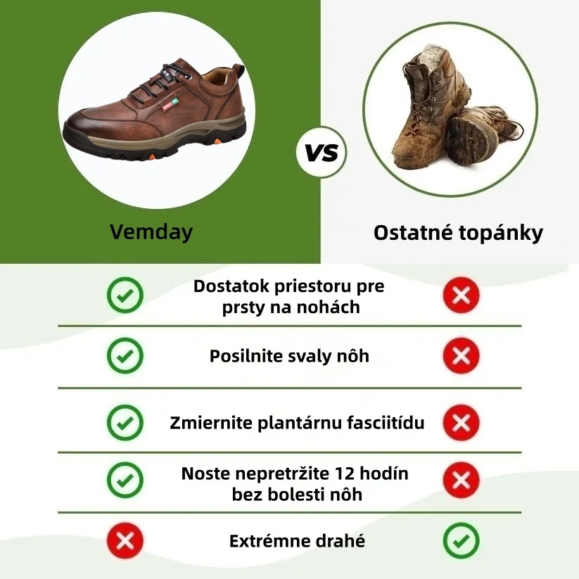 ⏰ Dnes zľava 70 % – Nenechajte si to ujsť! 🐂 Novo vylepšená pánska ortopedická obuv, ručne vyrobená z pravej austrálskej hovädzej kože. 👞