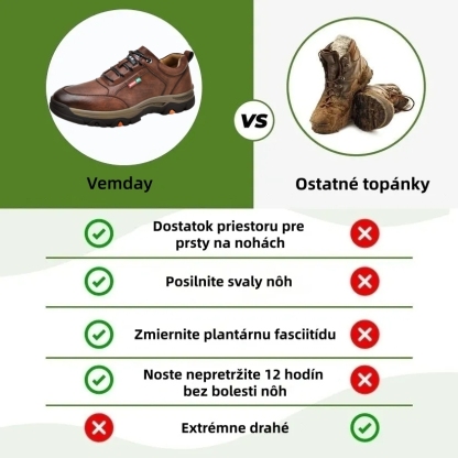 ⏰ Dnes zľava 70 % – Nenechajte si to ujsť! 🐂 Novo vylepšená pánska ortopedická obuv, ručne vyrobená z pravej austrálskej hovädzej kože. 👞
