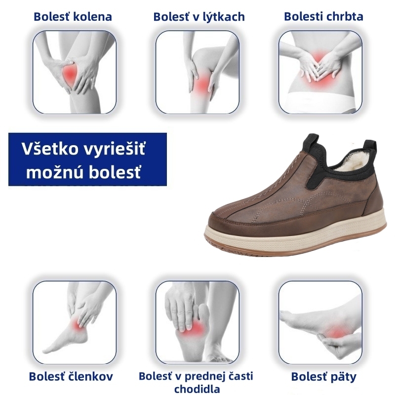 [🔥Dnes zľava 50% - nenechajte si to ujsť] Ortopedická obuv s ergonomickým dizajnom - zimná vlnená podšívka + ručné šitie👞