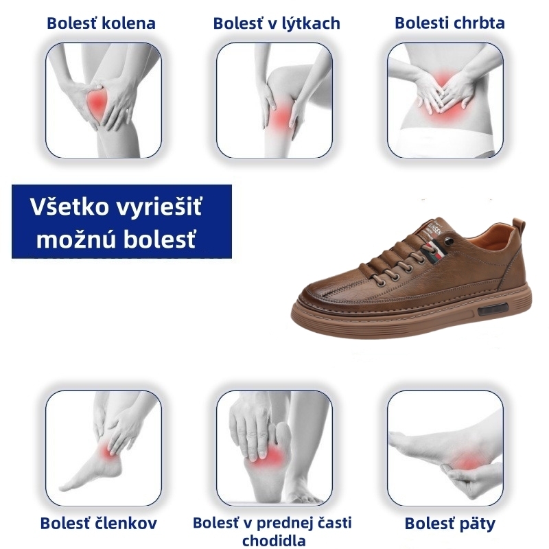 【🎁 Dnes zľava 50% - nenechajte si to ujsť】 Ortopedická obuv s ergonomickým dizajnom - kvalitná koža + ručné šitie 👞