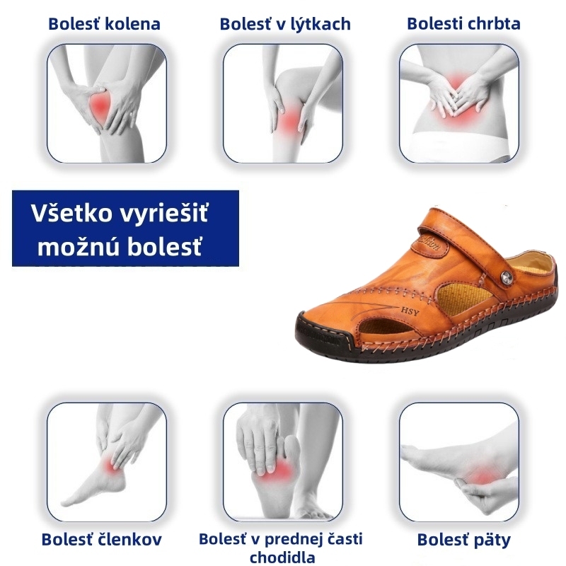 [🎁Posledný deň za polovičnú cenu, nenechajte si to ujsť] Ergonomické ortopedické sandále, vybraná hovädzia koža + ručne šité