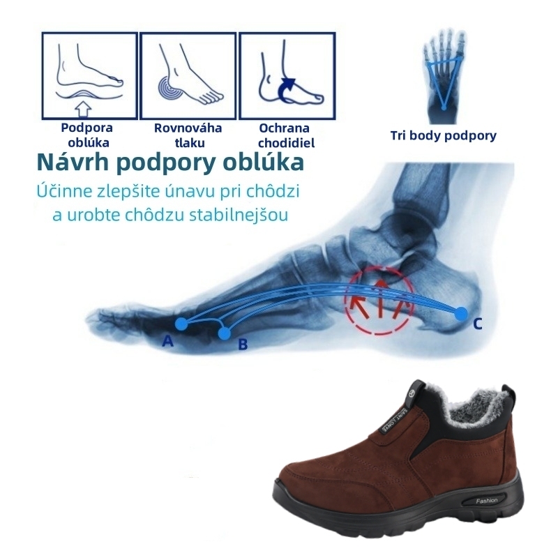 [🔥Dnes zľava 50% - nenechajte si to ujsť] Ortopedická obuv s ergonomickým dizajnom - zimná vlnená podšívka + ručné šitie👞