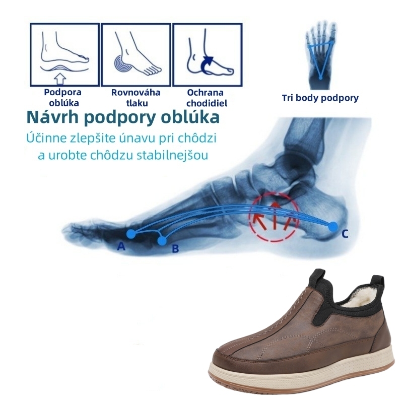 [🔥Dnes zľava 50% - nenechajte si to ujsť] Ortopedická obuv s ergonomickým dizajnom - zimná vlnená podšívka + ručné šitie👞
