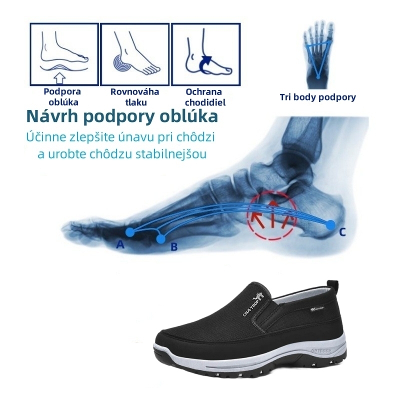 🔥 (Posledný deň) Časovo obmedzená zľava 50 %: Nepremeškajte túto príležitosť ⏰ Priedušná pánska ortopedická obuv 👞 - Odstráňte bolesti nôh a chrbta - Ergonomický dizajn