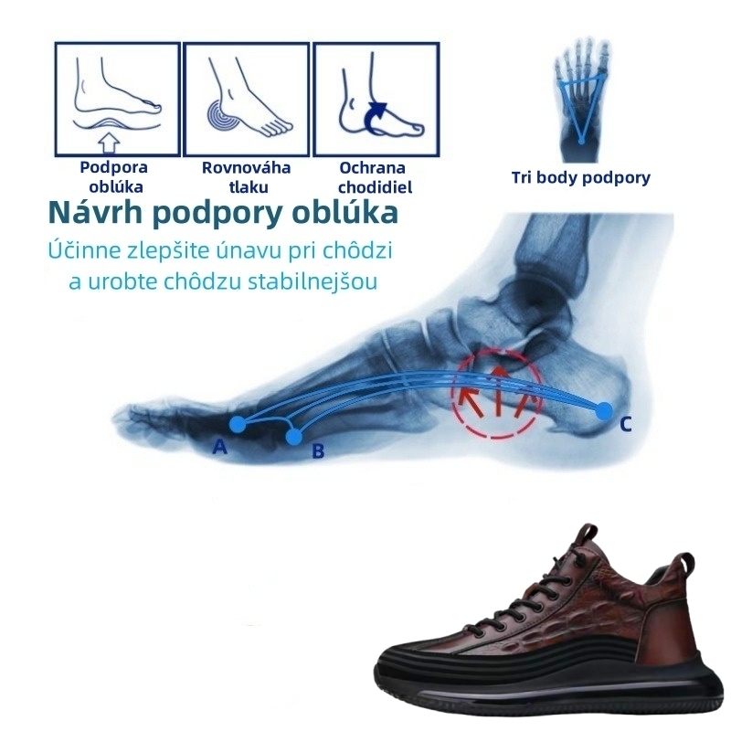 【🎁 Dnes zľava 50% - nenechajte si to ujsť】 Ortopedická obuv s ergonomickým dizajnom - kvalitná koža + ručné šitie 👞
