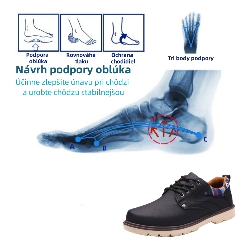 【🎁 Dnes zľava 50% - nenechajte si to ujsť】 Ortopedická obuv s ergonomickým dizajnom - kvalitná koža + ručné šitie 👞