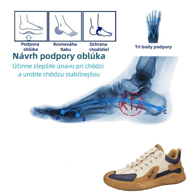 【🎁 Dnes zľava 50% - nenechajte si to ujsť】 Ortopedická obuv s ergonomickým dizajnom - kvalitná koža + ručné šitie 👞