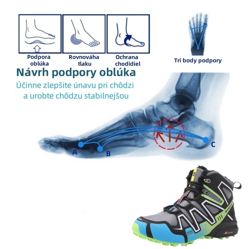 (Dnes so zľavou 50 %) OrthoTrekking – Ergonomické zimné turistické topánky zmierňujúce bolesť