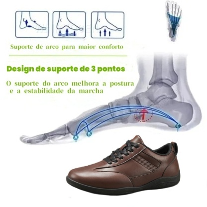 (🔥50% de desconto hoje - não perca) ⏰ - Sapatos ortopédicos italianos de luxo, macios e confortáveis ​​da marca (suporte de arco - alívio da dor nos pés)