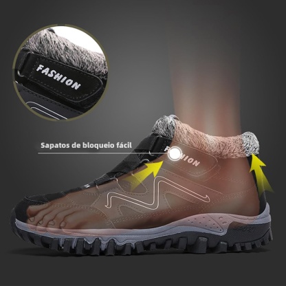 [50% OFF EDIÇÃO LIMITADA] Design ergonómico - Sapatos quentes de camurça de marca italiana de luxo, macios e acolhedores.